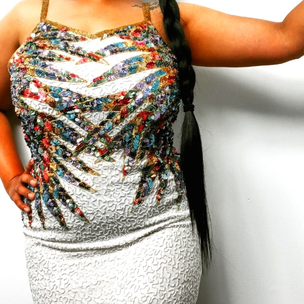 Vintage Hand-Beaded Cocktail Dress